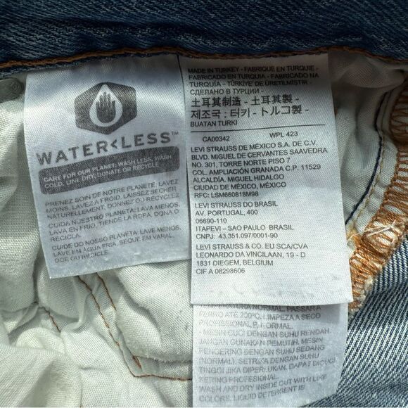 Levi's 501 Patchwork Skinny Fit High Rise Button Front Jeans Women's W27 L30 - Picture 9 of 11